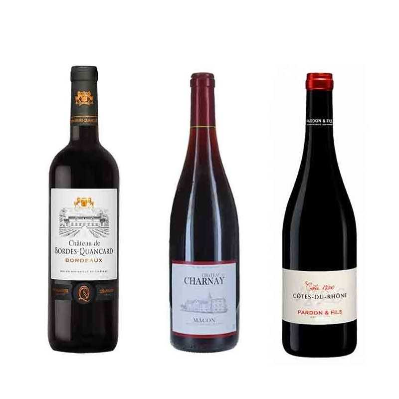 Pack Petit Budget 3 Bouteilles de vin rouge