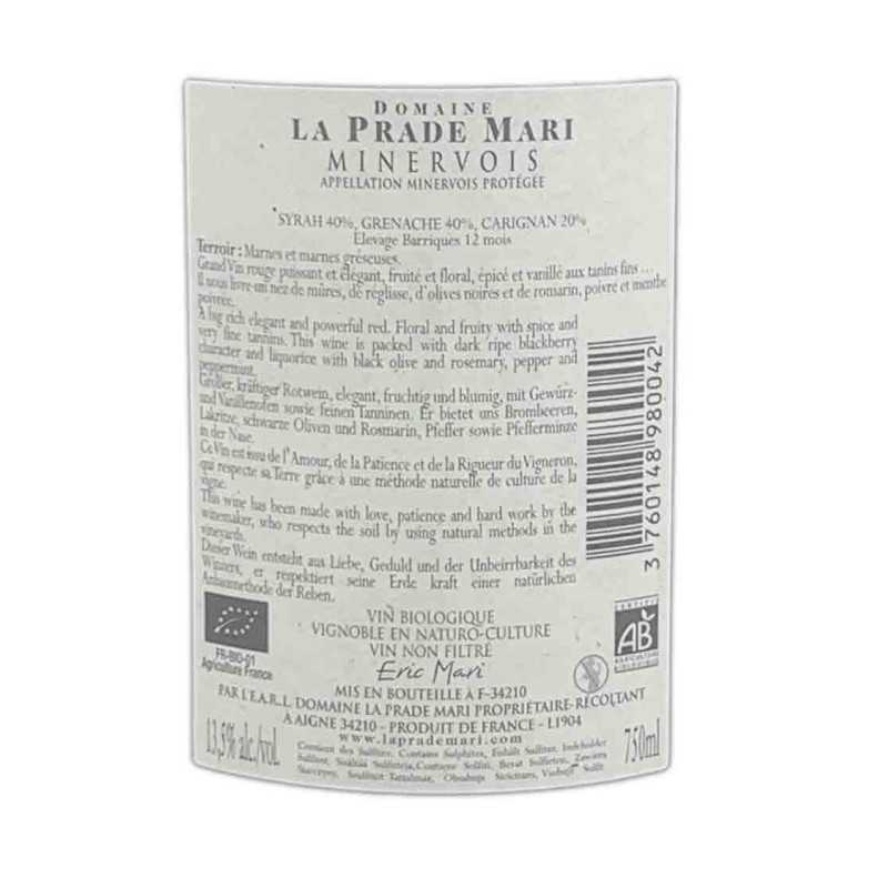 Vin rouge Bio Chant de l'Olivier - Domaine Prade Mari 75cl