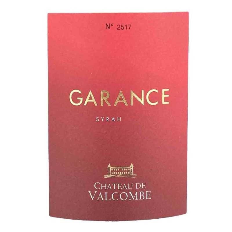 Vin rouge Costières de Nîmes- Garance -Château de Valcombe 75cl