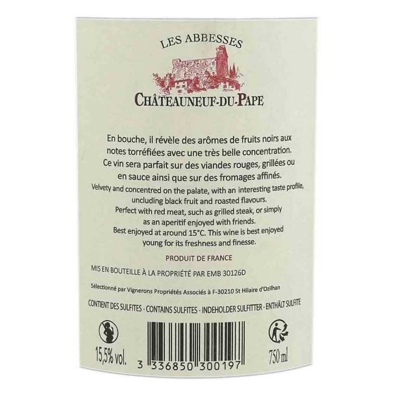 Vin rouge- Châteauneuf-du-Pape- Les Abbesses 75cl