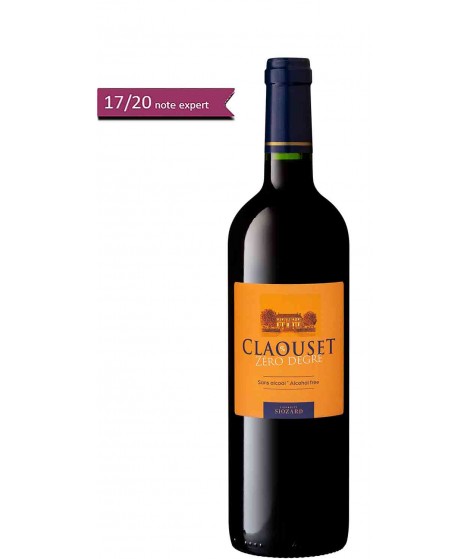 Zéro Degré Claouset- Vin rouge sans alcool - Vignobles Siozard 75cl