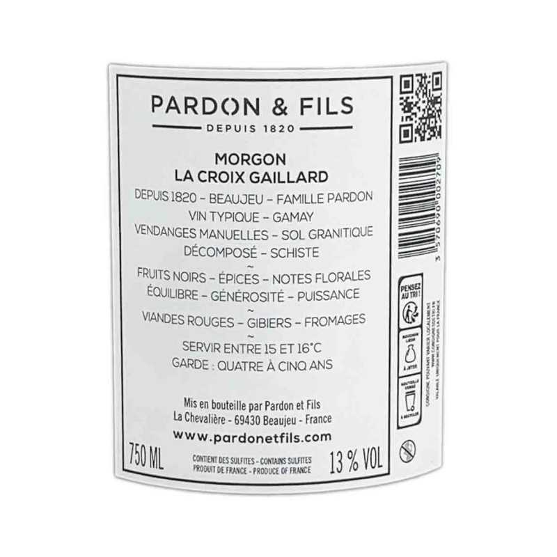 Vin rouge Beaujolais Morgon - La Croix Gaillard 75cl