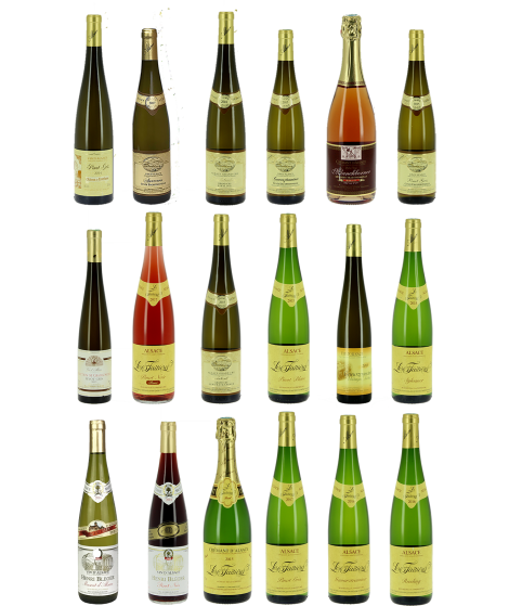 Pack de vins ou coffret Découverte Alsace 18 Bouteilles