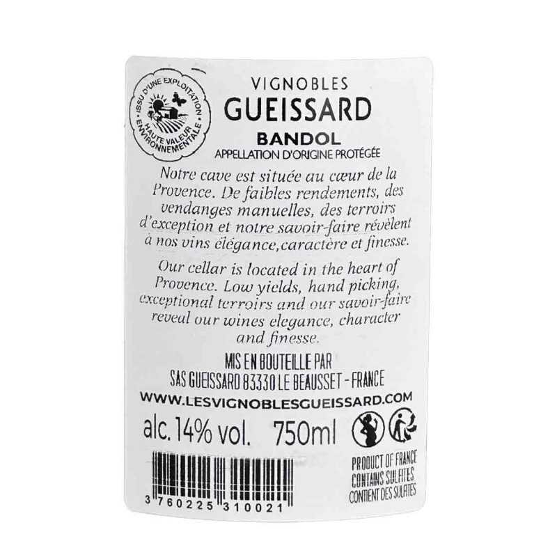 Bandol rouge - Cuvée Gueissard - Vignobles Gueissard 75 cl