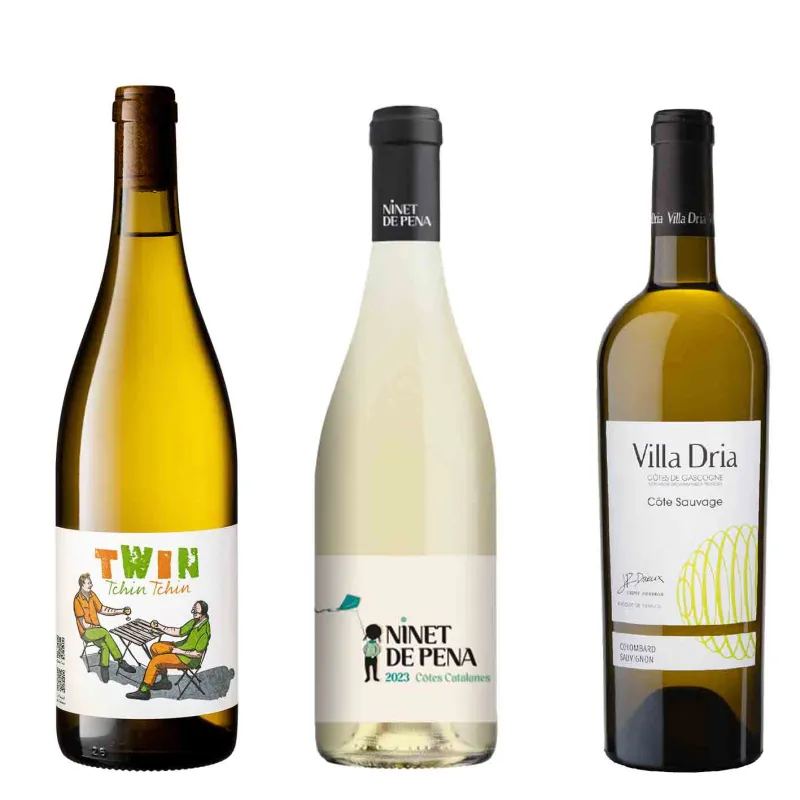 Coffret vin Petit Budget 3 Bouteilles de vin blanc sec
