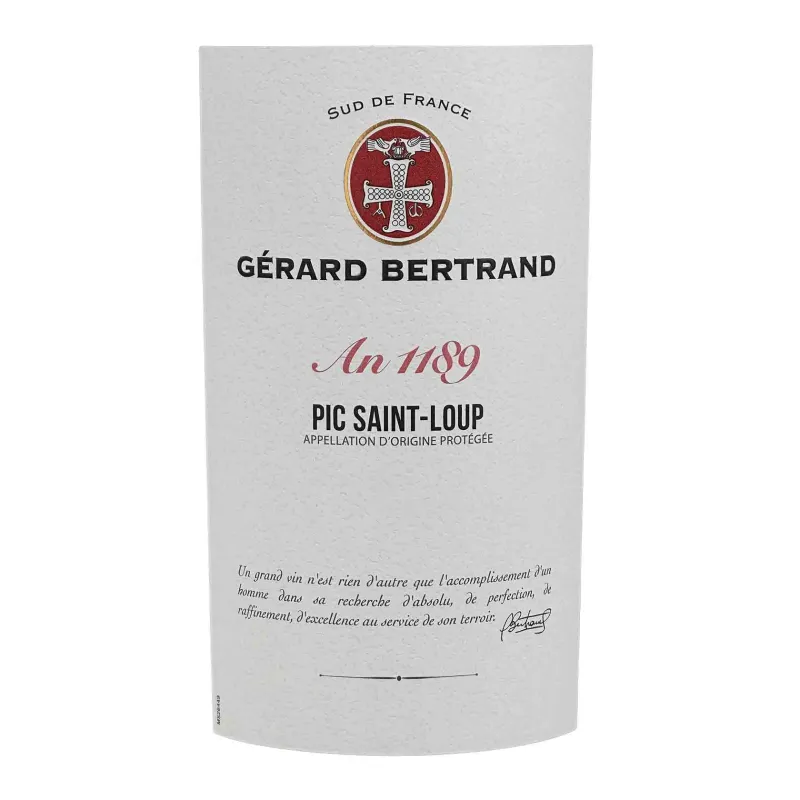 Pic Saint Loup An 1189 - Vin rouge Gérard Bertrand | Achat en ligne