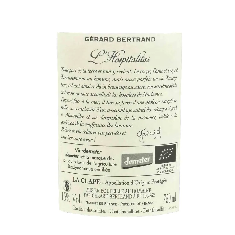 L'Hospitalitas de Gérard Bertrand | Livraison rapide et soignée