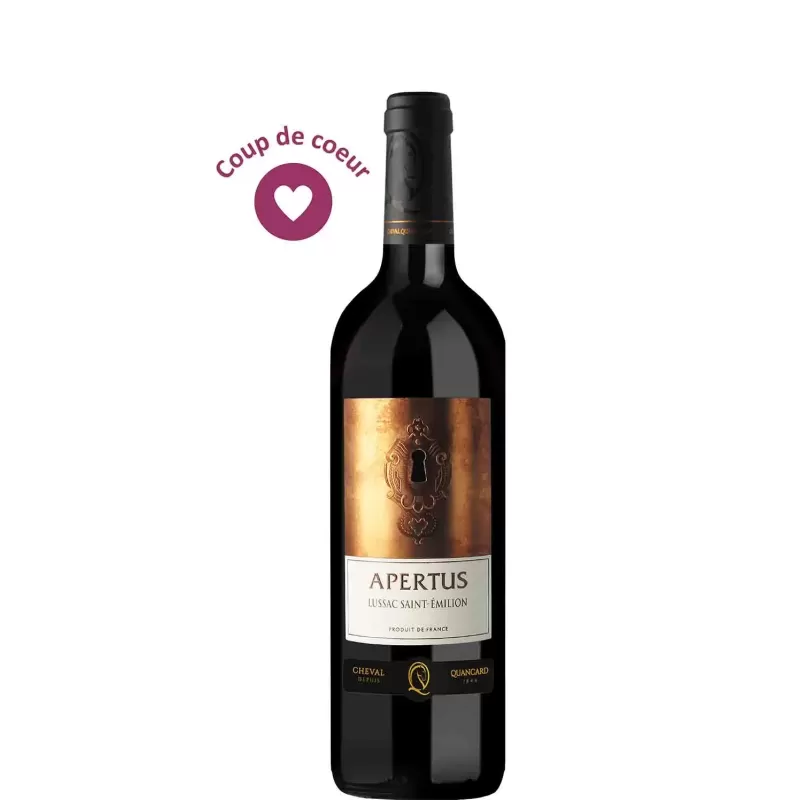 Vin Rouge Bordeaux Lussac-Saint-Émilion - APERTUS -  Cheval QUANCARD 75cl