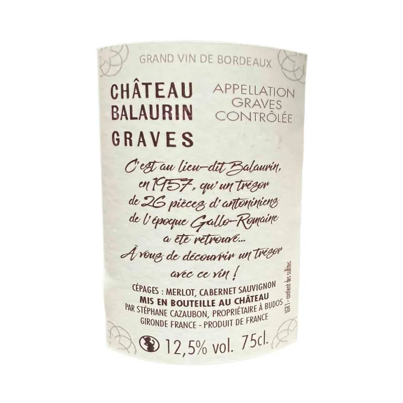 Graves Château Balaurin – Rouge d’Appellation Graves au meilleur prix