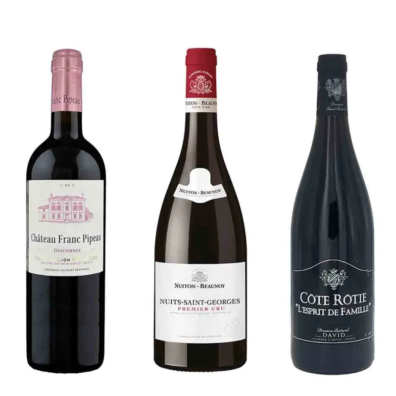 Coffret vin Grand Cru de 3 bouteilles