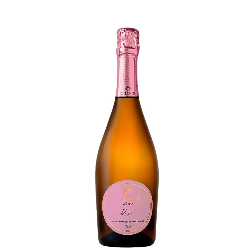 Vin de France désalcoolisé | Effervescent Rosé - Chavin Zéro