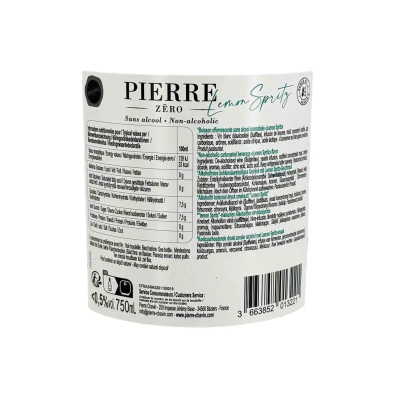 Lemon Spritz Chavin Sans Alcool – Apéritif Citronné et Pétillant | 1envie1vin