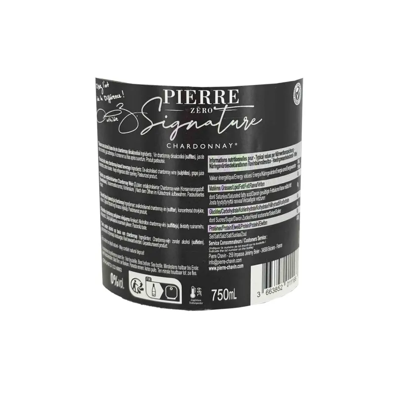 Chardonnay Pierre Zéro Signature – Vin Sans Alcool Raffiné | Chavin