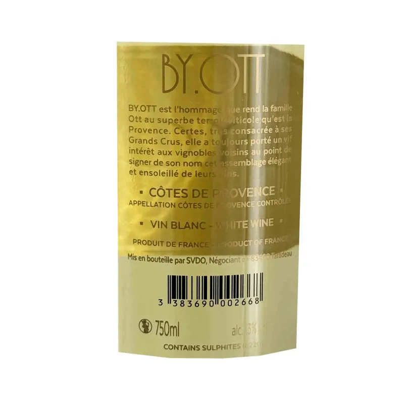 Côtes de Provence blanc By Ott  - Élégance et fraîcheur à prix mini