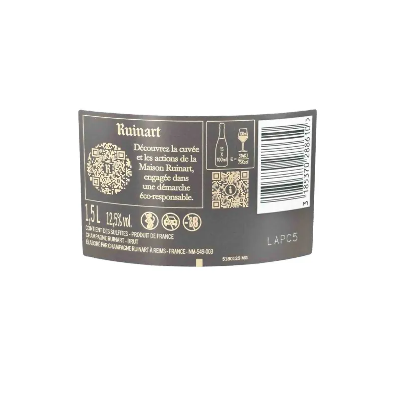 Champagne Ruinart Brut Magnum – Élégance, fraîcheur et finesse en grand format