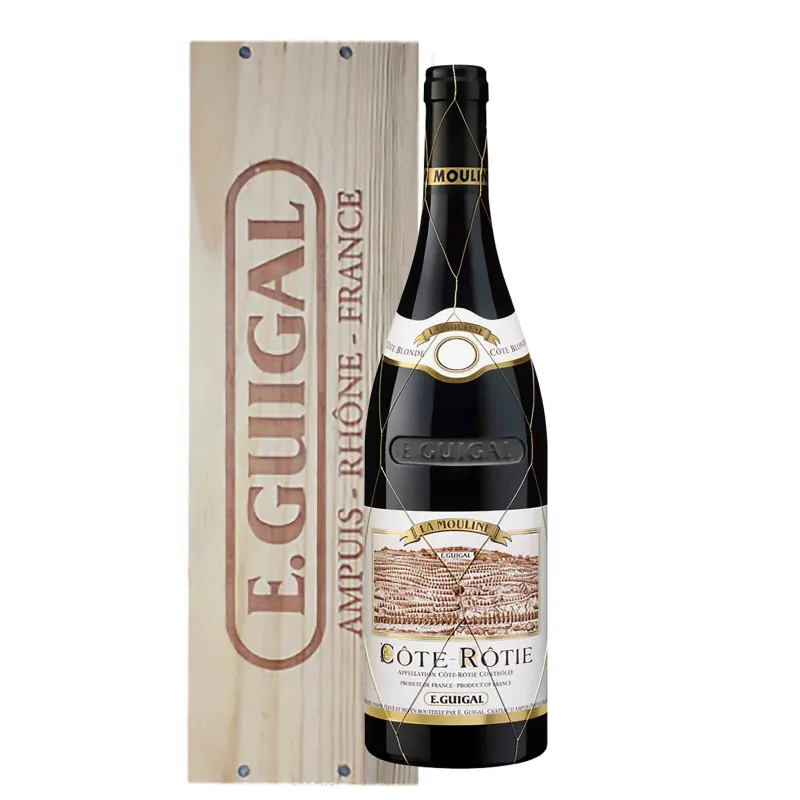 Vin Rhône - Côte Rôtie La Mouline 2021 - Coffret bois - Guigal