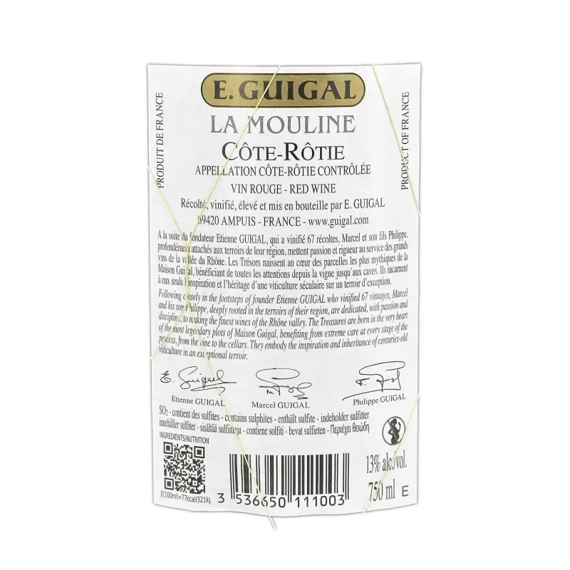 Côte-Rôtie La Mouline 2021 – Guigal | Grand vin Rhône d’exception