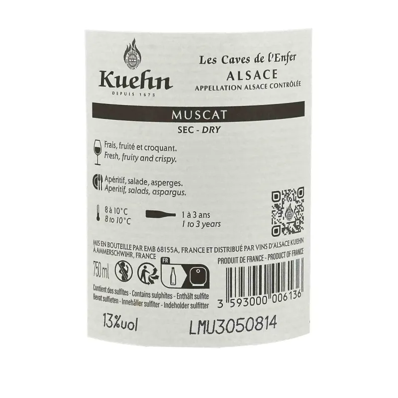 Muscat d’Alsace – Maison Kuehn | Vin blanc sec aromatique et fruité