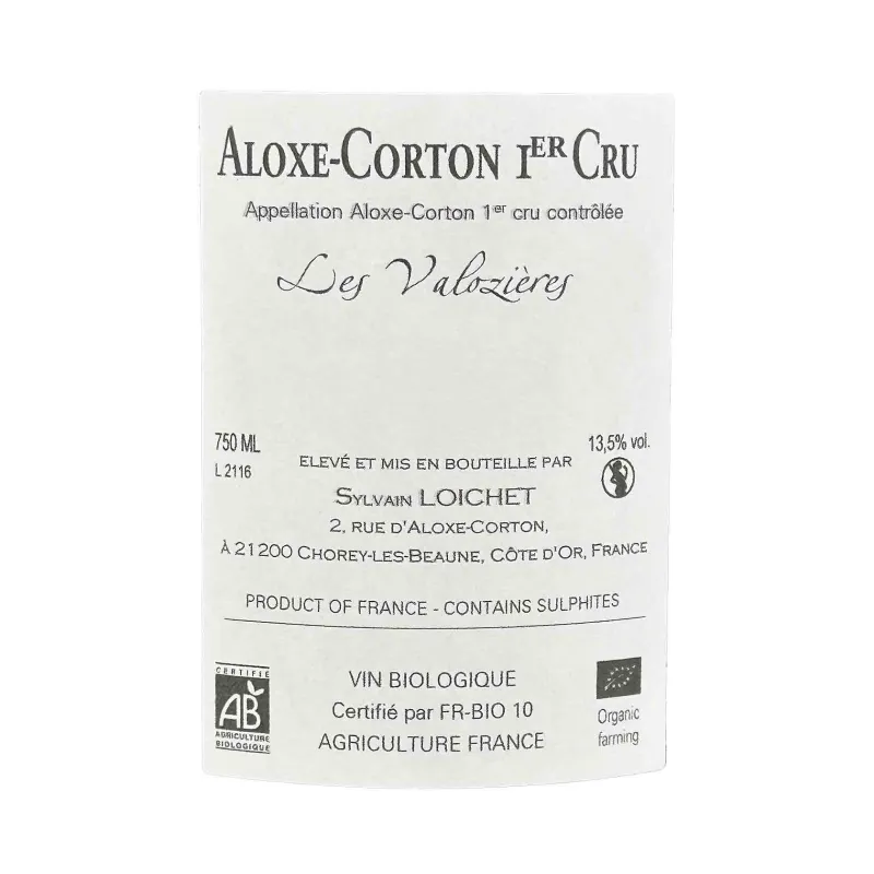 Aloxe-Corton 1er cru Domaine Sylvain Loichet Nudant : meilleur prix !