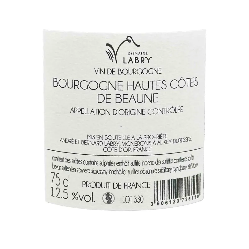Hautes-Côtes de Beaune Rouge Domaine Labry – Pinot Noir de Bourgogne