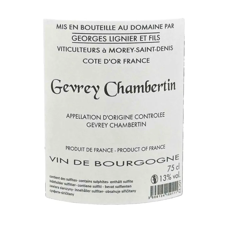 Gevrey-Chambertin Georges Lignier – Grand Pinot Noir de Bourgogne
