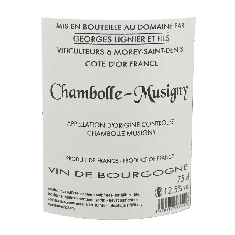 Chambolle-Musigny Georges Lignier – Vin rouge de Bourgogne élégant