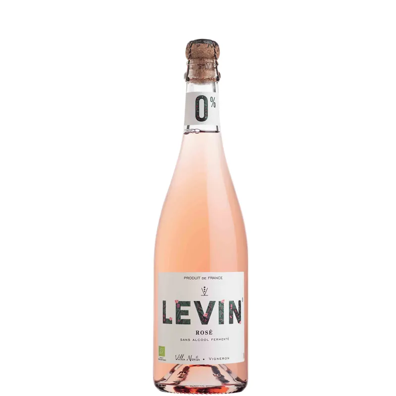 Mousseux rosé LEVIN 0% bio sans alcool Villa Noria – fraîcheur fruitée et bulles élégantes