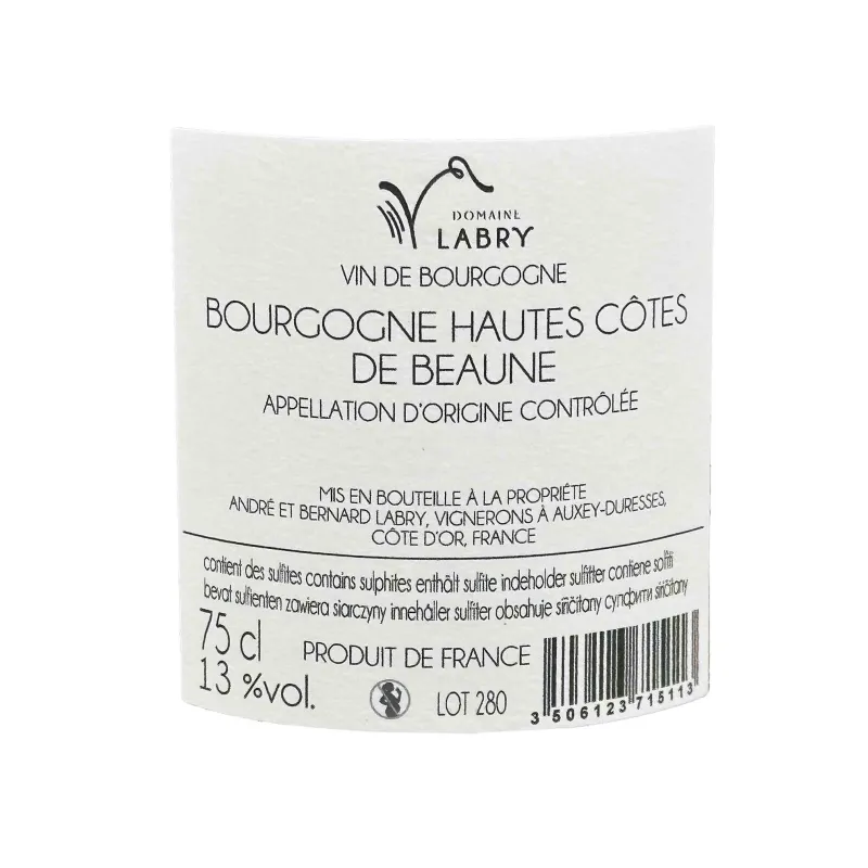 Hautes-Côtes de Beaune Blanc Domaine Labry – Chardonnay de Bourgogne