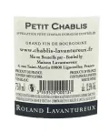 Petit Chablis Domaine Roland Lavantureux à prix mini