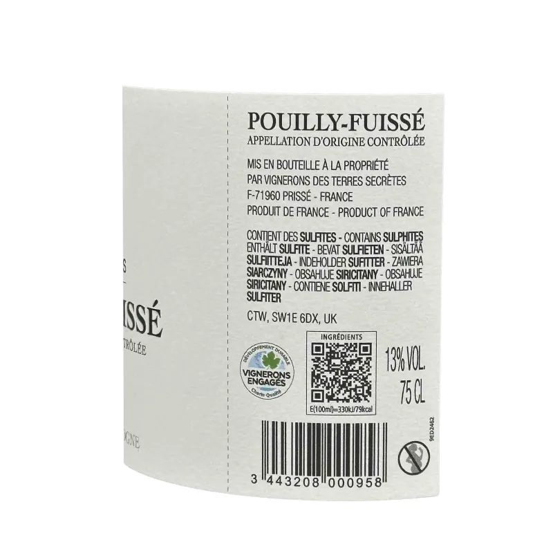 Pouilly-Fuissé Les Préludes Terres Secrètes – Grand Chardonnay de Bourgogne