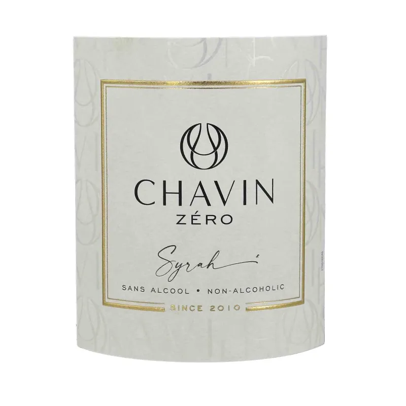 Vin sans alcool rouge Syrah Chavin Zéro  au meilleur prix et livré