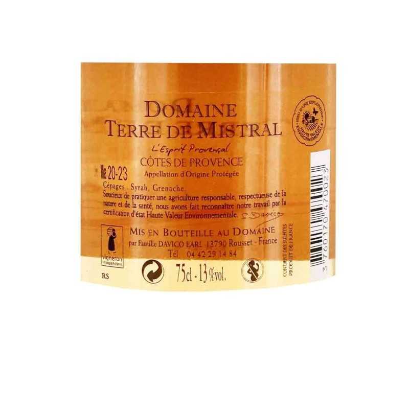 Vin rosé Côtes de Provence - Simone - Domaine Terre de Mistral 75cl