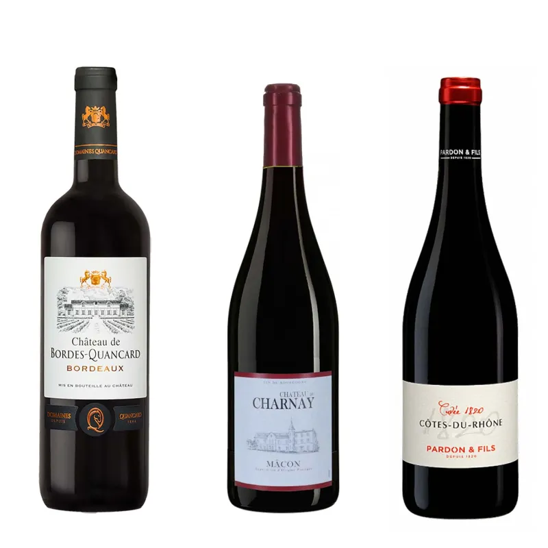Coffret vin Petit Budget 3 Bouteilles de vin rouge