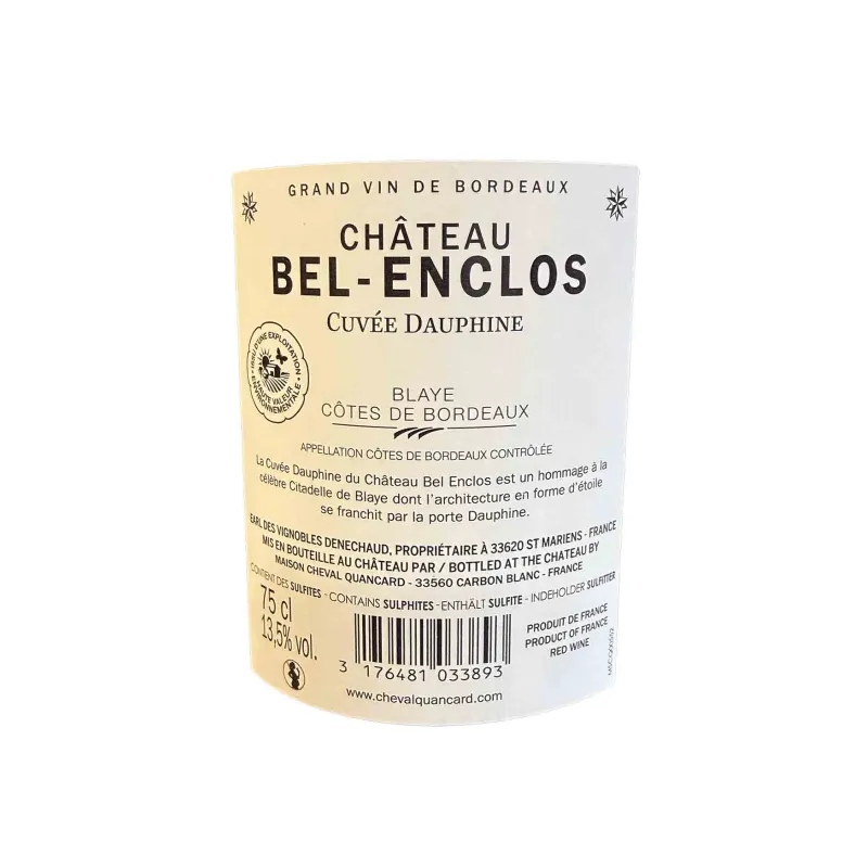 Blaye Côtes de Bordeaux :Château Bel Enclos : vins à petits prix et livrés !
