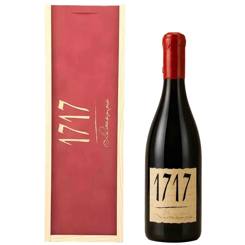 Vin Rouge-Rhône-Vacqueyras 1717 - Arnoux & Fils-Coffret Bois 75cl