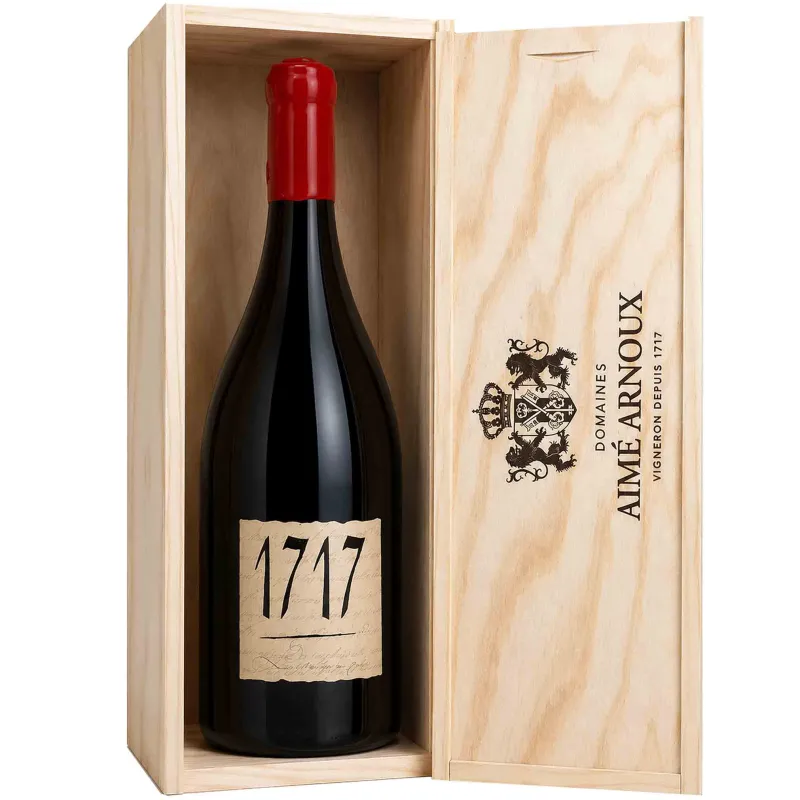 Vin Rouge Rhône - Magnum Vacqueyras 1717 - Arnoux et Fils - Caisse bois 150cl