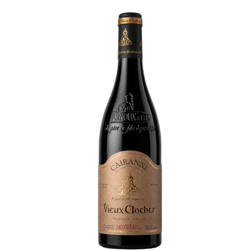 Vin Rouge-Rhône-Cairanne - Secret de Terroir - Vieux Clocher - Arnoux et Fils 75cl