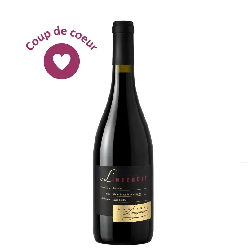 Vin rouge Corbières L'Interdit- Domaine de Longueroche 75cl