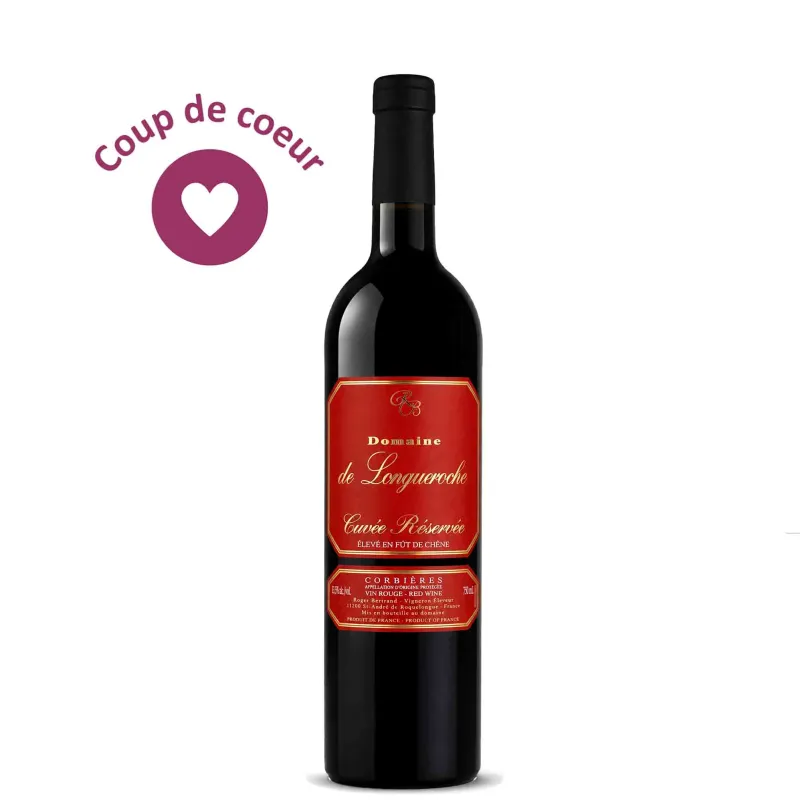 Vin rouge Corbières Cuvée Réservée - Domaine de Longueroche 75cl