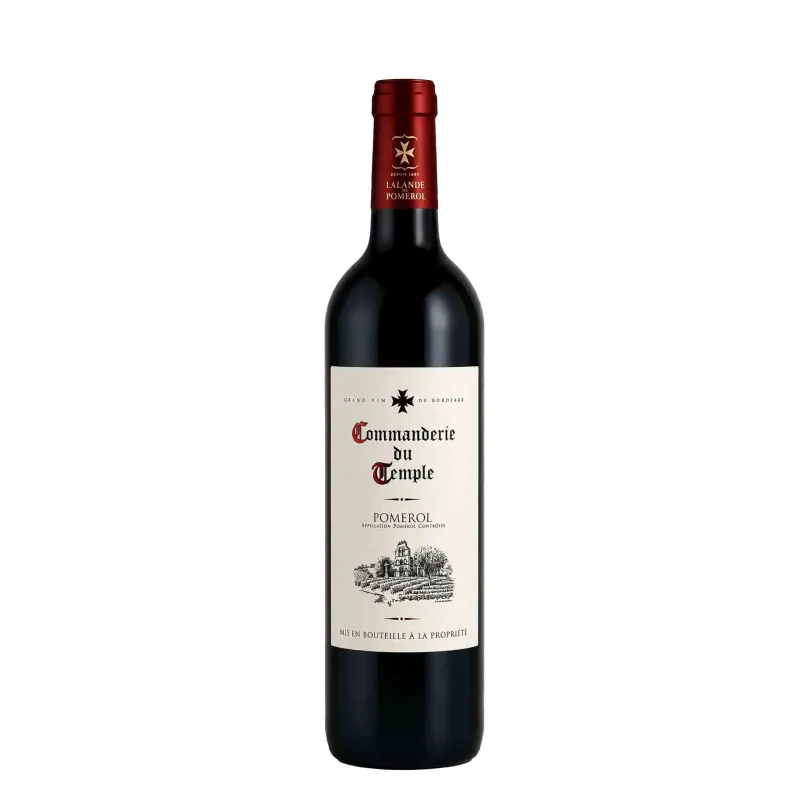Vin rouge Bordeaux - Pomerol - Commanderie du Temple 75cl