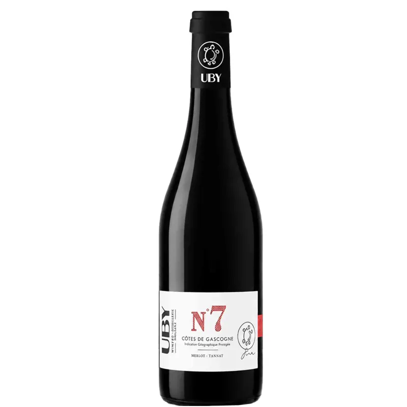 Côtes de Gascogne vin rouge UBY n°7 - Merlot-Tannat 75cl
