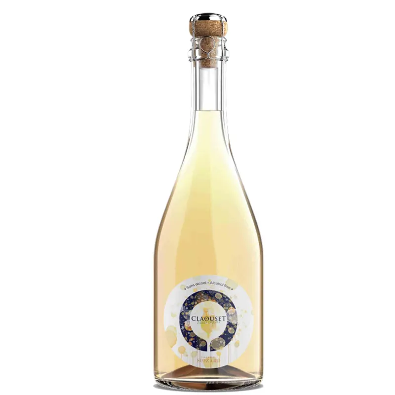 Vin Pétillant sans alcool Blanc -  Zéro Degré Claouset - Vignobles Siozard