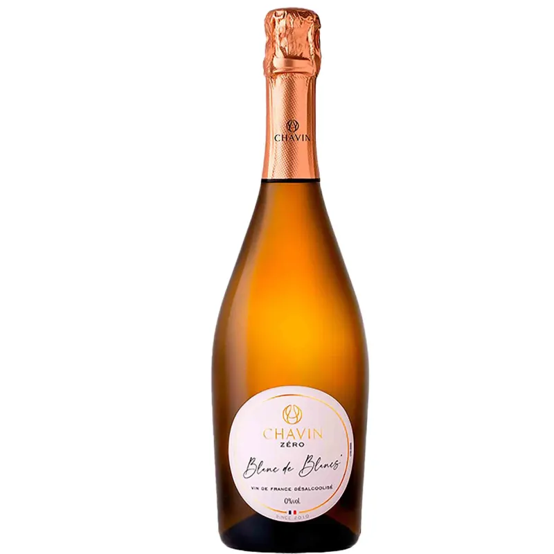 Vin de France désalcoolisé - Effervescent Blanc de Blancs - Chavin Zéro