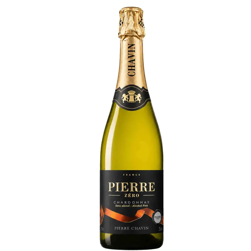 Pierre Zéro Chardonnay effervescent vin sans alcool - fines bulles