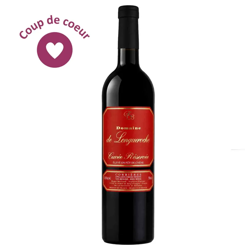Vin rouge Corbières Cuvée Réservée - Domaine de Longueroche 75cl