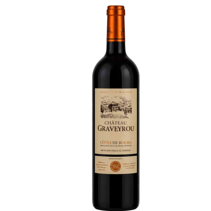 vin rouge de Bordeaux - Côte de Bourg - Château Graveyrou