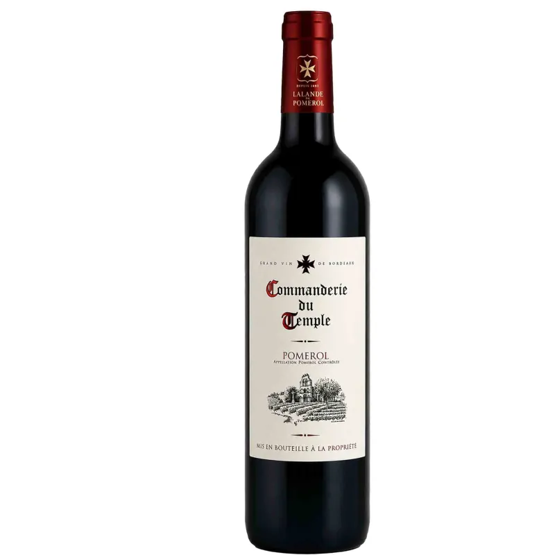 Vin rouge Bordeaux - Pomerol - Commanderie du Temple 75cl
