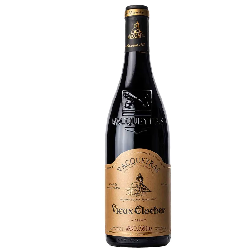 Vin Rouge Rhône -Vacqueyras - Vieux Clocher - Arnoux et Fils