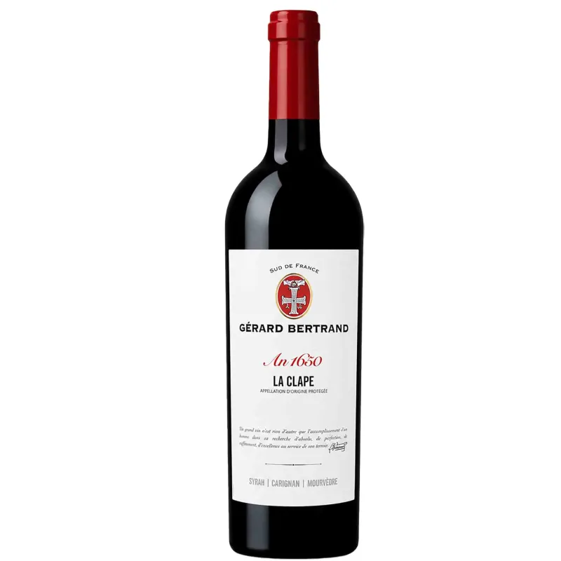Vin rouge Languedoc La Clape Héritage an 1650 - Gérard Bertrand