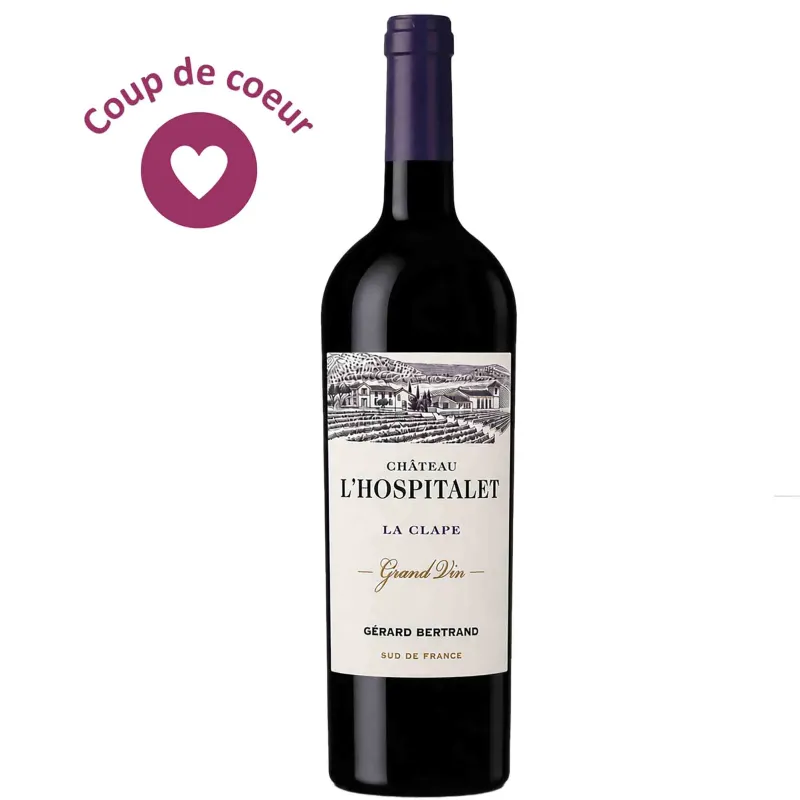 Vin rouge Languedoc - La Clape (AOC) |Château l'Hospitalet - Grand Vin - Gérard Bertrand